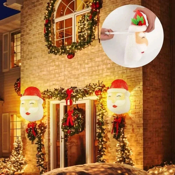2 pieces Santa Clause hanging  lampshade porch light cover - Picture 6 of 8